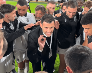 Η παθιασμένη ομιλία Καρυπίδη μετά το διπλό στη Νέα Φιλαδέλφεια (video)