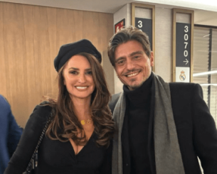 Δημήτρης Γιαννακόπουλος και Πενέλοπε Κρουζ φωτογραφήθηκαν χαμογελαστοί στο Bernabeu (photo)