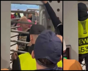 Απίστευτο περιστατικό στα Τίρανα: Άγγλος οπαδός σφήνωσε στο τουρνικέ (video)