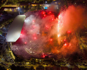 Γιγαντοοθόνη έξω από τη Τούμπα για το πρώτο τελικό με την Μπιλμπάο τη Μεγάλη Τετάρτη