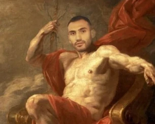 Συνεχίζεται η τρέλα για Παυλίδη στην Πορτογαλία - Τον απεικόνισαν ως τον... θεό Δία (pics)