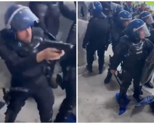 Χάος στο Πόρτο - Μπενφίκα: Η στιγμή που η αστυνομία χρησιμοποιεί λαστιχένιες σφαίρες σε οπαδούς (vids)
