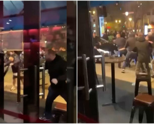 Σκαμπό στον «αέρα», βρισιές και άγριες συμπλοκές οπαδών της Παρί και της Άστον Βίλα (vids)