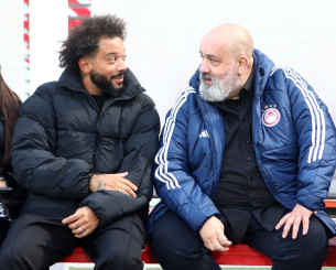 Ο Μαρσέλο παρακολουθεί από το πάγκο του Ολυμπιακού την αναμέτρηση με την Ρεάλ για το Youth League