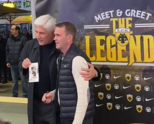 Συγκίνηση στη Νέα Φιλαδέλφεια: Ο Στέλιος Μανωλάς συναντήθηκε ξανά με τον Τόνι Σαβέφσκι (video)