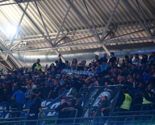 Οι φίλοι του Ηρακλή πήραν θέση στις κερκίδες του ΟΑΚΑ (video)