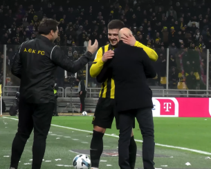 Το «καρέ» του Γιόβιτς, η αποθέωση από τον κόσμο και ο πανευτυχής Ηλιόπουλος μετά το 4-0 επί του Παναθηναϊκού (video)