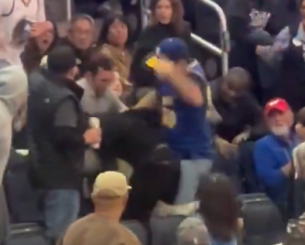 Σαν Φρανσίσκο όπως λέμε... Βαλκάνια: Άγριο ξύλο στις κερκίδες στο Γουόριορς - Μπακς (video)