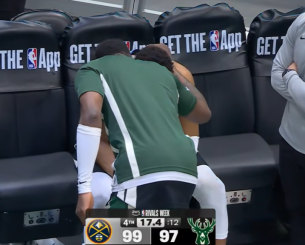 Η αγκαλιά του Θανάση στον Γιάννη Αντετοκούνμπο μετά τον τραυματισμό (video)