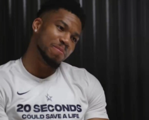 Το ξεχωριστό μήνυμα πίσω από το «20 seconds could save a life» που έγραφε η μπλούζα του Αντετοκούνμπο