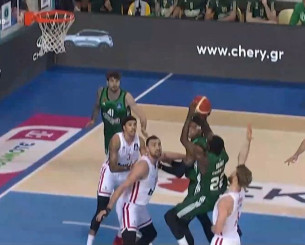 Ο Γκραντ εκτέλεσε εύστοχα εκτός ισορροπίας για το καλάθι και φάουλ (video)