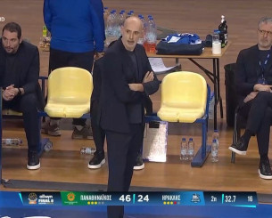 «Μαρμάρωσε» ο προπονητής του Ηρακλή μετά από follow του Σορτς (video)