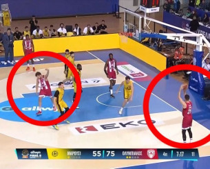 Ο Βεζένκοφ το είχε σίγουρο: Ο άσος του Ολυμπιακού πανηγύρισε τρίποντο του Πίτερς πριν μπει! (video)