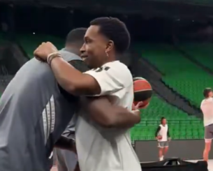 Ο Σορτς επισκέφθηκε στο «T-Center» τους παλιούς συμπαίκτες του στην Παρί (video)