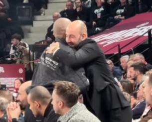 Η αγκαλιά μεταξύ Βασίλη Σπανούλη και Τόνι Πάρκερ (video)