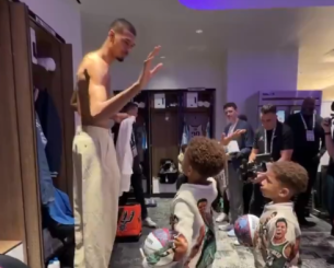 «Τρελάθηκαν» οι γιοί του Αντετοκούνμπο με τον Γουεμπανιάμα (video)