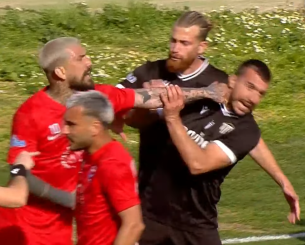 Μεγάλη ένταση στο Πανιώνιος - Καλαμάτα και κόκκινη στον Κολοβό για χτύπημα