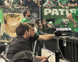 Ο Παντελίδης στη Γλυφάδα για τον τελικό του Παναθηναϊκού (video)
