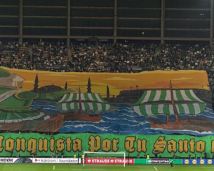 Το εντυπωσιακό πανό της Μπέτις, εμπνευσμένο από τη ναυμαχία της Ναυπάκτου (video)