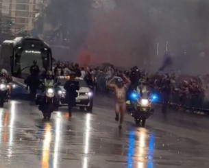 Αυστηρώς ακατάλληλο: Γυμνός άνδρας έκανε... σπριντ στους δρόμους της Μαδρίτης για τη Ρεάλ (video)