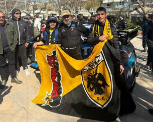 Αποθεώθηκε από τους φίλους της ΑΕΚ ο Μάριος Ηλιόπουλος στην Ελασσόνα (photos)