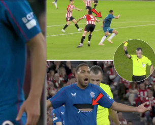 Μυθικό σφύριγμα κατά της Ρέιντζερς: Του έσκισαν τη φανέλα, ζήτησε πέναλτι, πήρε κάρτα!