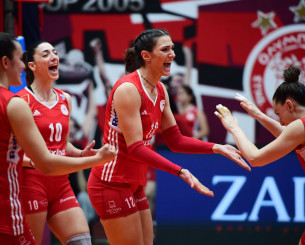 Ο Ολυμπιακός έβαλε το πρώτο... γκολ στους τελικούς της Volley League γυναικών με ΠΑΟΚ