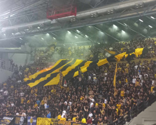 «Καυτή» ατμόσφαιρα στη Sunel Arena από 9 χιλιάδες ΑΕΚτζήδες!