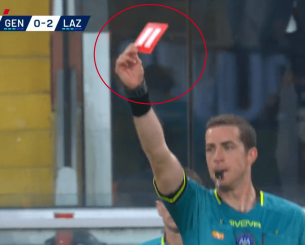 Γιατί στο Τζένοα - Λάτσιο είδαμε μια κόκκινη κάρτα εντελώς διαφορετική από τον υπόλοιπο πλανήτη (video)