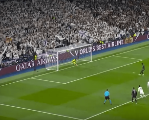 Ο Κουρτουά «ψάρωσε» στο πέναλτι τον Σάκα και κράτησε... ζωντανό το  «Σαντιάγο Μπερναμπέου» (video)