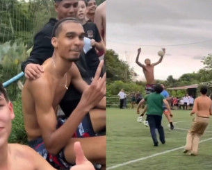 Προσοχή! Aκολουθούν σουρεαλιστικά πλάνα: Ο Γουεμπανιαμά παίζει ποδόσφαιρο και... σαρώνει