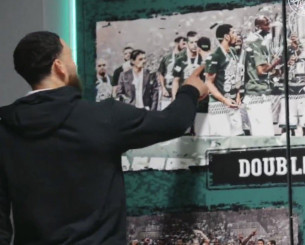 Ο Μάικ Τζέιμς βρήκε... τον εαυτό του σε τοιχογραφία επιτυχιών του Παναθηναϊκού (video)