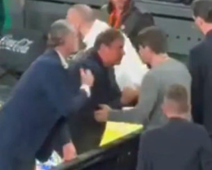 Ο Αταμάν με τη λήξη έτρεξε κατευθείαν στον Γιαννακόπουλο - Πανηγύρισαν μαζί τη νίκη στη Βαλένθια (video)