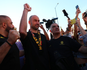 Η πρώτη φωτογραφία του Σπανούλη με το κασκόλ του Άρη