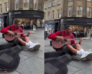 Παλαίμαχος ποδοσφαιριστής βγήκε στον δρόμο με την κιθάρα του - Δεν τον αναγνώρισαν οι περαστικοί (video)