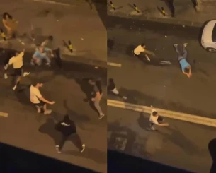 Ετσι άρχισε ο βίαιος καυγάς με τους παίκτες της Παρτίζαν έξω από κλαμπ: «Προσέβαλαν τα κορίτσια» (video)