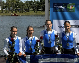 Αργυρό μετάλλιο για το τετραπλό σκιφ των νεανίδων στο Ευρωπαϊκό της Πολωνίας