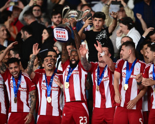 Τα συγχαρητήρια της ΚΑΕ στην ποδοσφαιρική ομάδα του Ολυμπιακού για την κατάκτηση του Κυπέλλου Ελλάδας