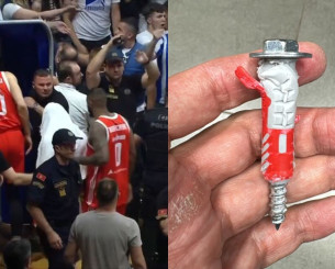 Οι παίκτες του Ερυθρού Αστέρα δέχθηκαν βίδες και πέτρες - Σοκαριστική φωτογραφία