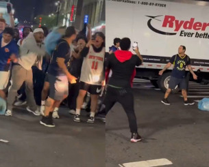 Bullying στους δρόμους της Νέας Υόρκης: Οπαδοί των Νικς την... πέφτουν σε φαν των Πέισερς (video)