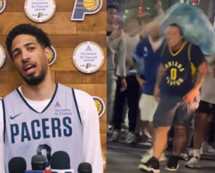 Ο Χαλιμπάρτον βρήκε τον φίλο των Πέισερς που τραμπούκισαν στη Νέα Υόρκη και τον κάλεσε στο Game 4