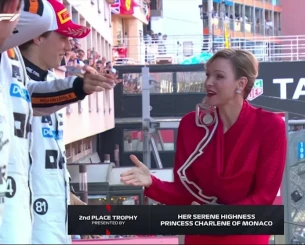 Ένα... αστείο ατύχημα συνέβη στην απονομή στο grand prix στο Μονακό