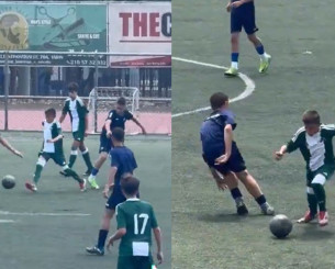 Ο γιος πρώην παίκτη του Παναθηναϊκού ανήκει στις ακαδημίες των «πράσινων» και κάνει... παπάδες με την μπάλα (video)