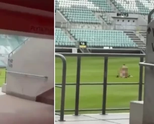 Δεν πίστευαν στα μάτια τους -  Ζευγάρι έκανε σεξ στο κέντρο του γηπέδου στην Πολωνία