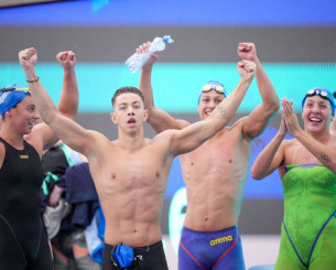 Τέταρτο μετάλλιο στο Ευρωπαϊκό κολύμβησης Κ23 με χάλκινο για την mixed 4Χ100μ μεικτή!