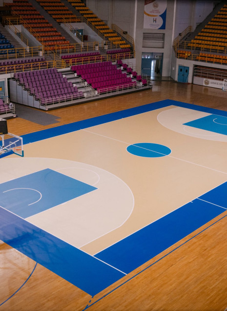 Το ανανεωμένο παρκέ στα «Δύο Αοράκια» ενόψει του Final 8 του Κυπέλλου Ελλάδας