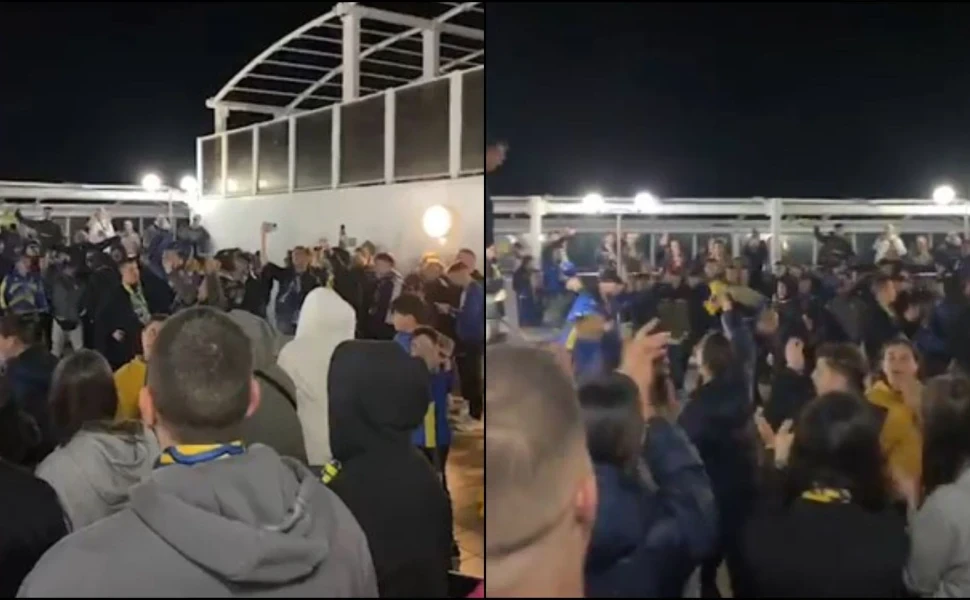 Οι οπαδοί του Αστέρα AKTOR έστησαν πάρτι στο πλοίο προς το Ηράκλειο (vid)