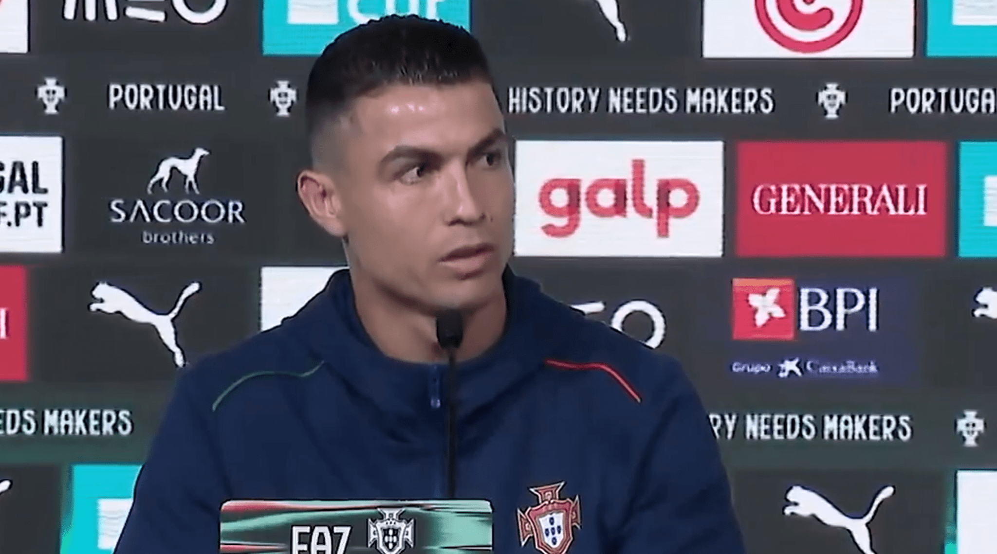 Ο Κριστιάνο «την είπε» σε δημοσιογράφο - «Οταν με ρωτάς να με κοιτάς στα μάτια» (vid)