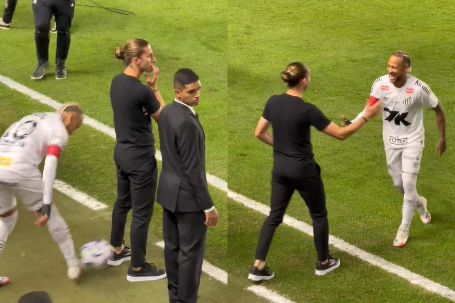 Επικό στιγμιότυπο με Νεϊμάρ: Έκανε... ποδιά στον προπονητή της Φλαμένγκο στη μέση του αγώνα (video)
