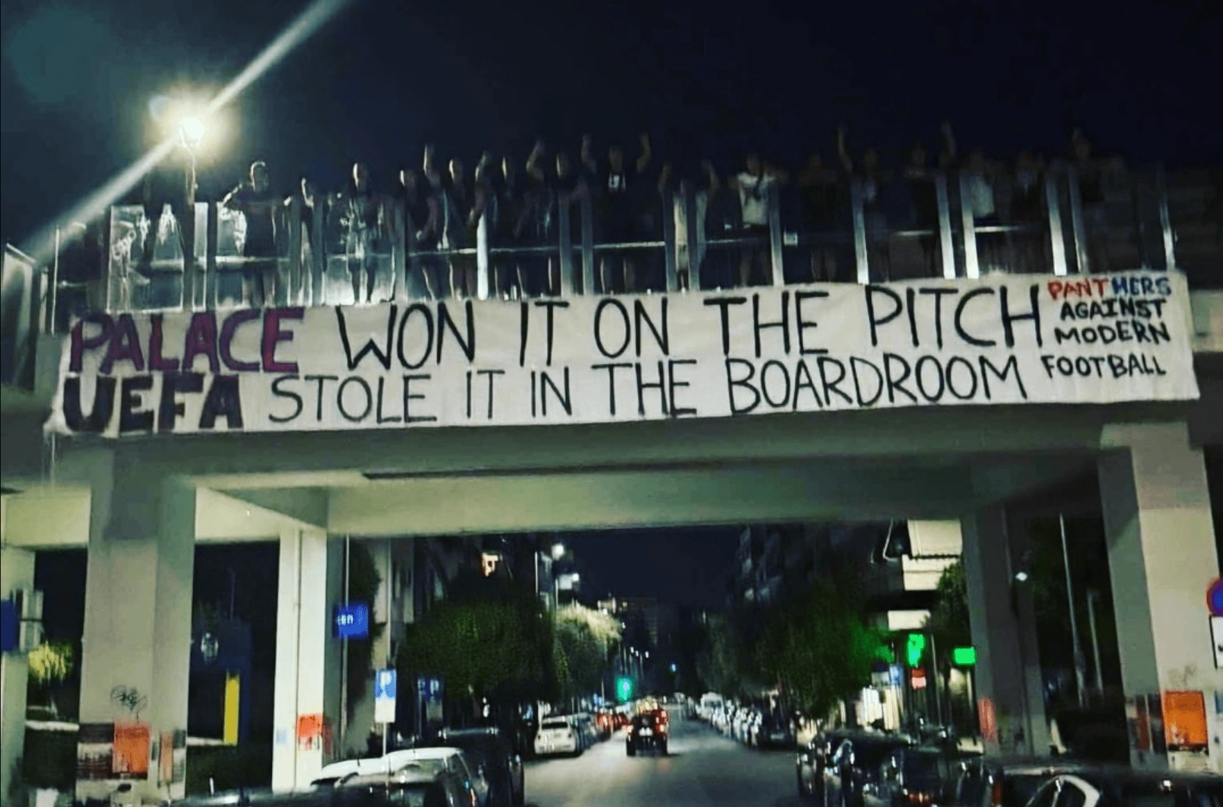 Στο πλευρό της Κρίσταλ Πάλας οι οπαδοί του Πανιωνίου - «Το κέρδισε στο γήπεδο, η UEFA το έκλεψε»